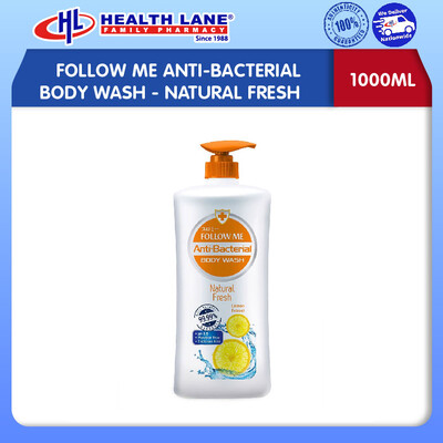 FOLLOW ME ANTI-BACTERIAL BODY WASH- NATURAL FRESH (1000ML)